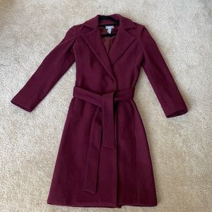 Women Old Navy Burgundy Overcoat! - XS